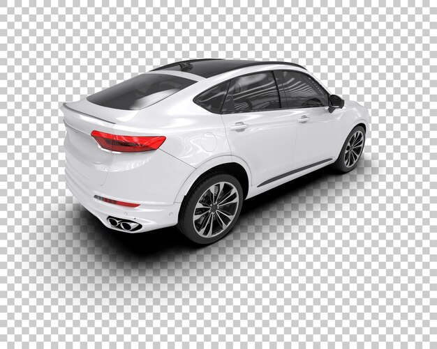 Realista SUV aislado en el fondo ilustración de renderización 3D