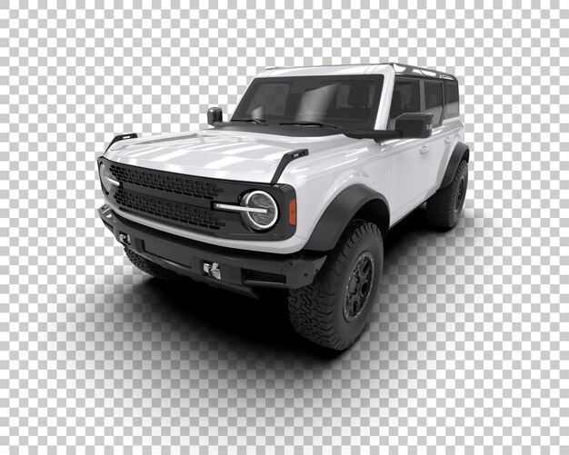 Realista SUV aislado en el fondo ilustración de renderización 3D