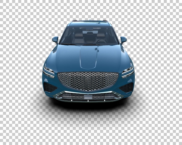 Realista SUV aislado en el fondo ilustración de renderización 3D