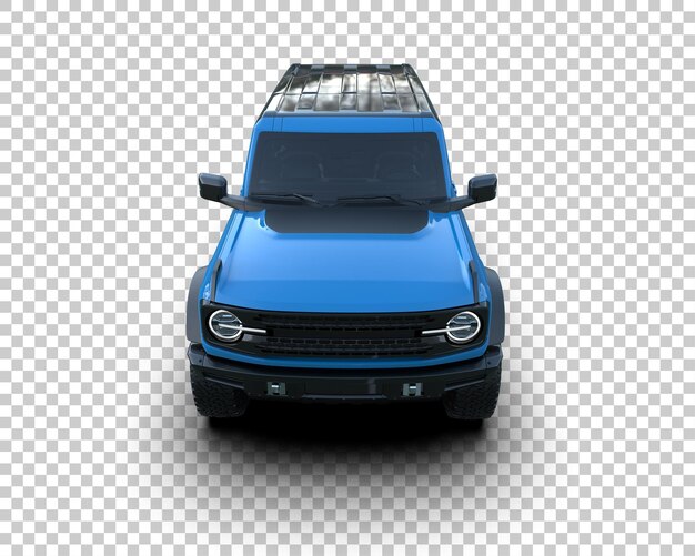Realista SUV aislado en el fondo ilustración de renderización 3D