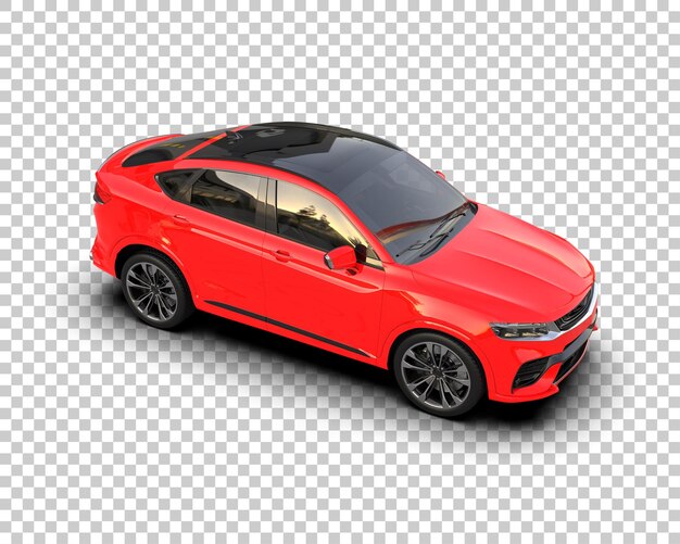 Realista SUV aislado en el fondo ilustración de renderización 3D