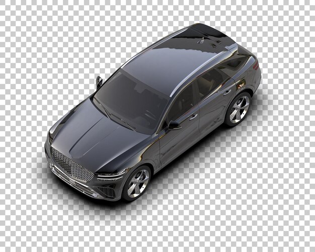 Realista SUV aislado en el fondo ilustración de renderización 3D