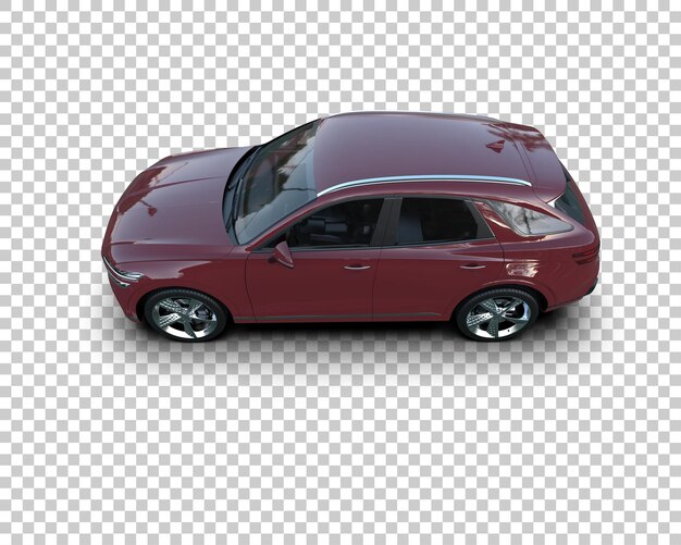 Realista SUV aislado en el fondo ilustración de renderización 3D