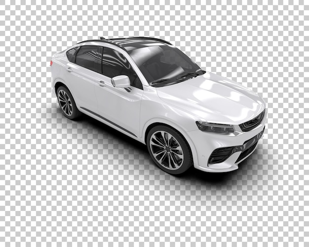 Realista SUV aislado en el fondo ilustración de renderización 3D