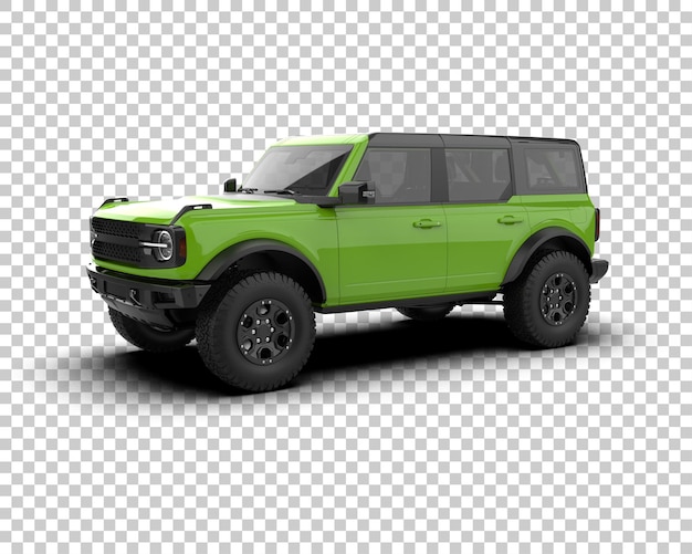 Realista SUV aislado en el fondo ilustración de renderización 3D