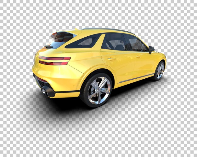 Realista SUV aislado en el fondo ilustración de renderización 3D
