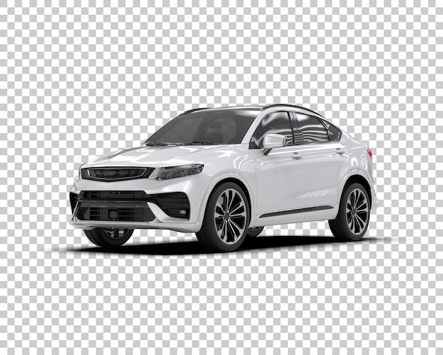 Realista SUV aislado en el fondo ilustración de renderización 3D