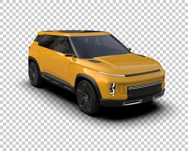 Realista SUV aislado en el fondo ilustración de renderización 3D