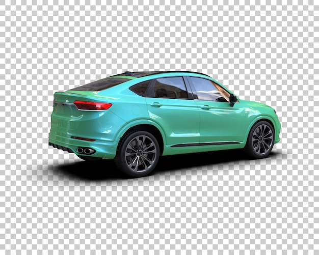 Realista SUV aislado en el fondo ilustración de renderización 3D