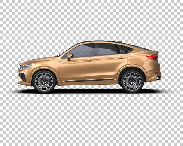 Realista SUV aislado en el fondo ilustración de renderización 3D