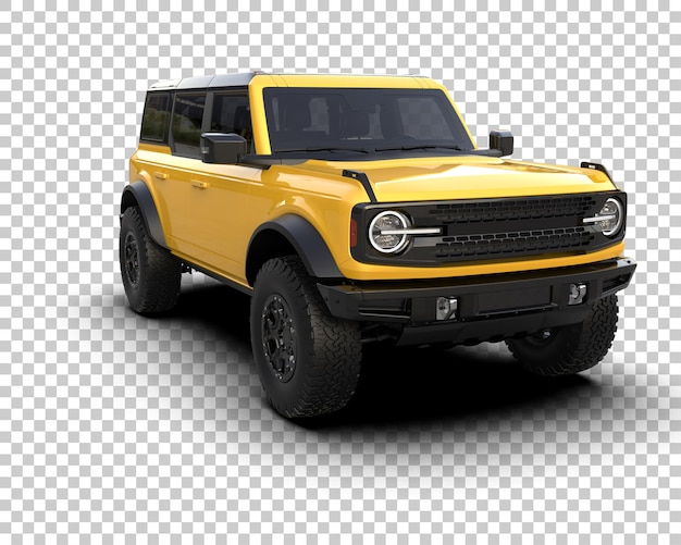 Realista SUV aislado en el fondo ilustración de renderización 3D