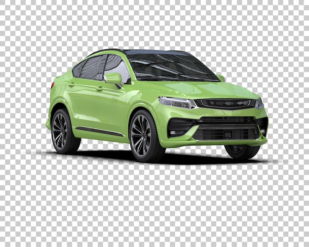 Realista SUV aislado en el fondo ilustración de renderización 3D