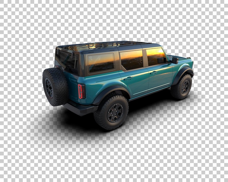 PSD realista suv aislado en el fondo ilustración de renderización 3d