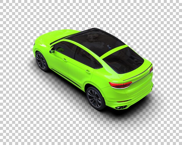 Realista SUV aislado en el fondo ilustración de renderización 3D