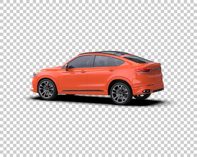 Realista SUV aislado en el fondo ilustración de renderización 3D