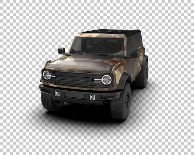 Realista SUV aislado en el fondo ilustración de renderización 3D