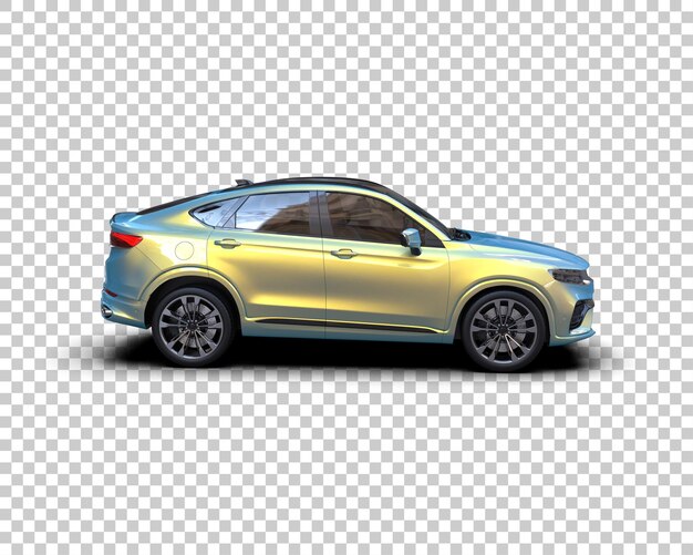Realista SUV aislado en el fondo ilustración de renderización 3D