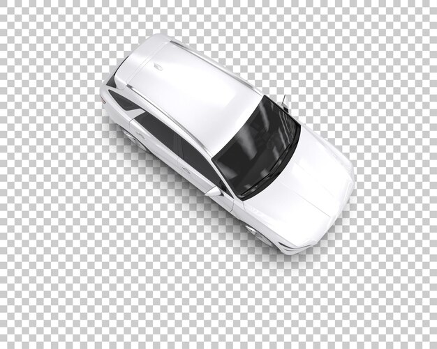 Realista SUV aislado en el fondo ilustración de renderización 3D