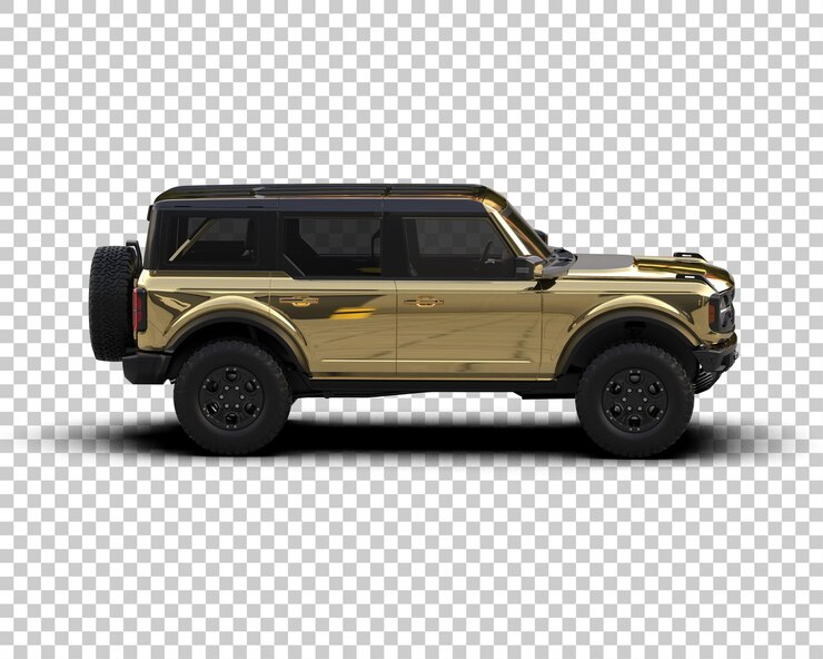 PSD realista suv aislado en el fondo ilustración de renderización 3d
