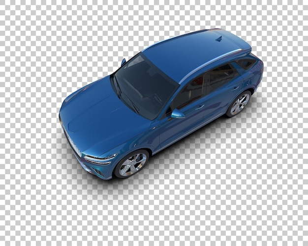 Realista SUV aislado en el fondo ilustración de renderización 3D