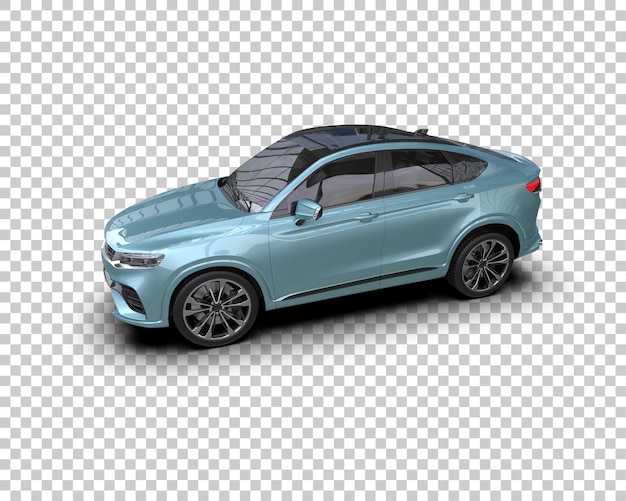 Realista SUV aislado en el fondo ilustración de renderización 3D