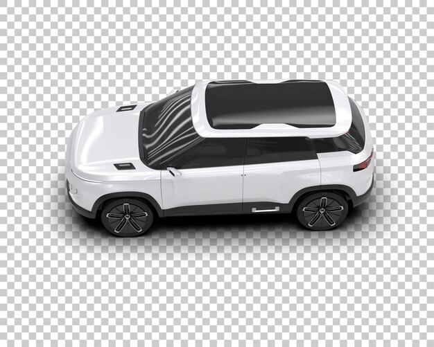 Realista SUV aislado en el fondo ilustración de renderización 3D
