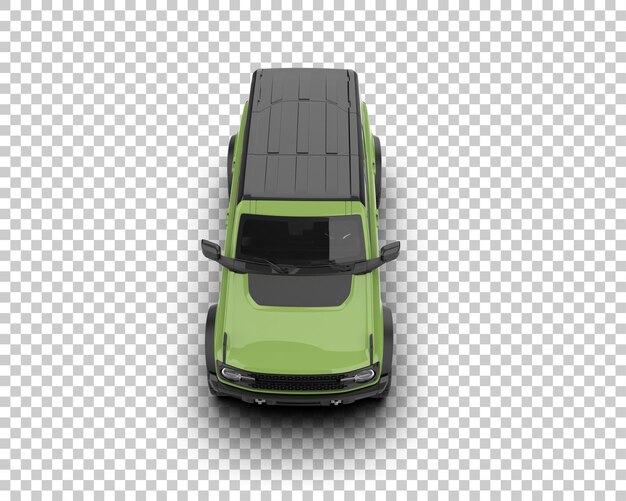 Realista SUV aislado en el fondo ilustración de renderización 3D