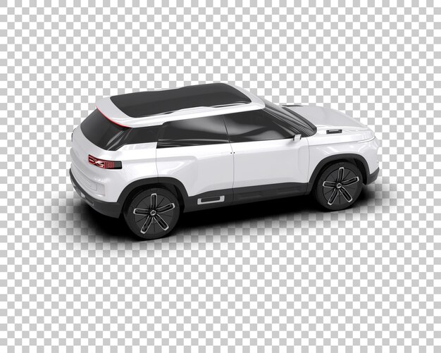 Realista SUV aislado en el fondo ilustración de renderización 3D