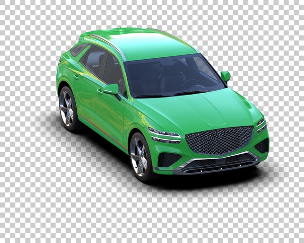 Realista SUV aislado en el fondo ilustración de renderización 3D