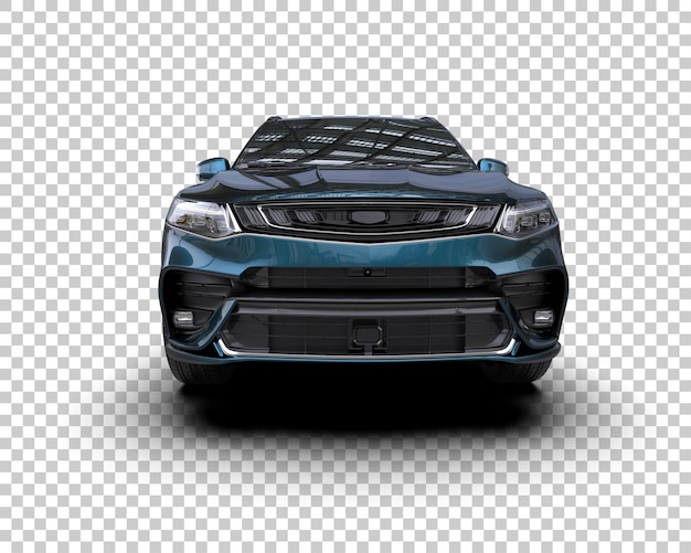 Realista SUV aislado en el fondo ilustración de renderización 3D