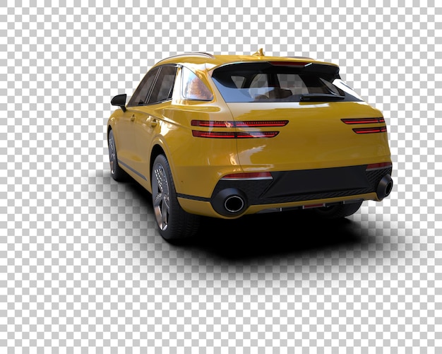 Realista SUV aislado en el fondo ilustración de renderización 3D