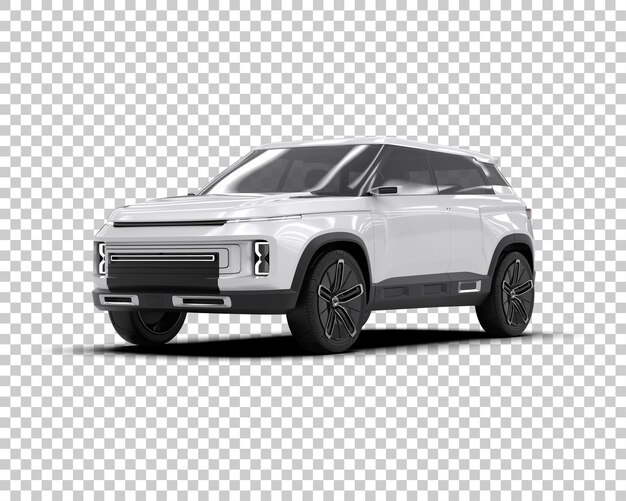 Realista SUV aislado en el fondo ilustración de renderización 3D