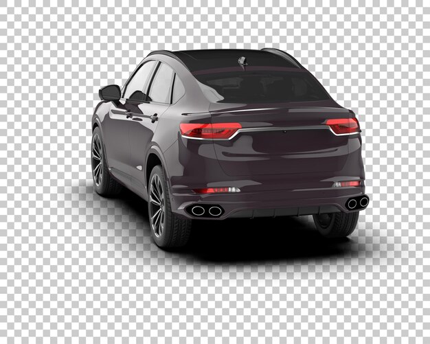 Realista SUV aislado en el fondo ilustración de renderización 3D