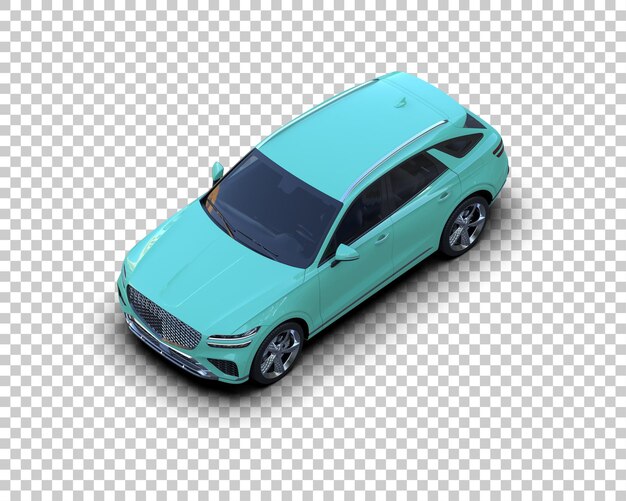 Realista SUV aislado en el fondo ilustración de renderización 3D