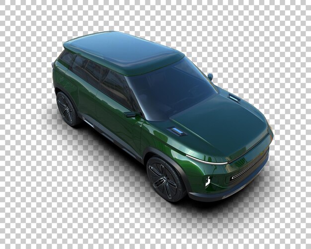 Realista SUV aislado en el fondo ilustración de renderización 3D