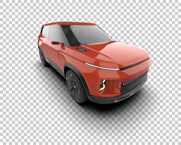 Realista SUV aislado en el fondo ilustración de renderización 3D