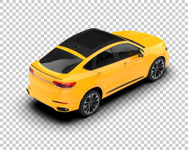 Realista SUV aislado en el fondo ilustración de renderización 3D
