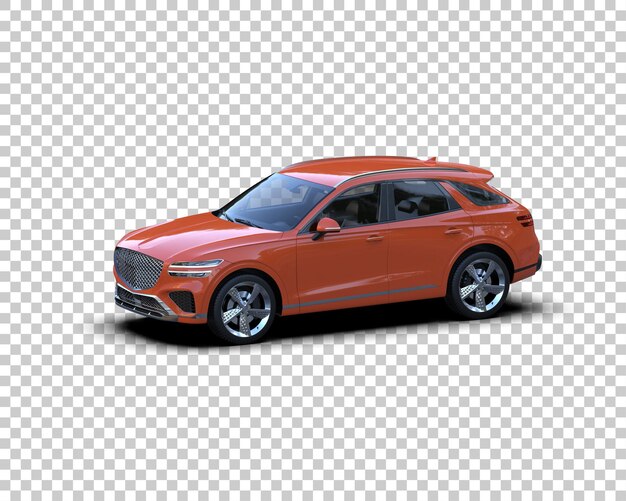 Realista SUV aislado en el fondo ilustración de renderización 3D