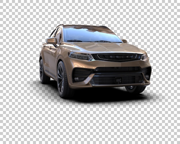 Realista SUV aislado en el fondo ilustración de renderización 3D