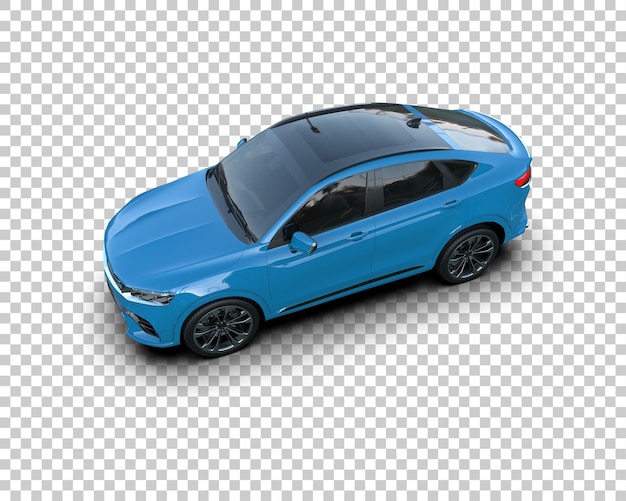Realista SUV aislado en el fondo ilustración de renderización 3D