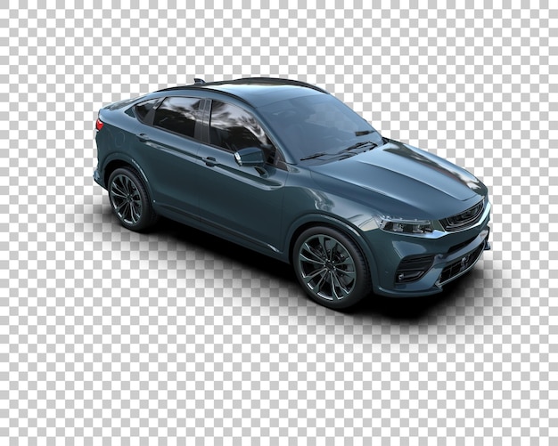 Realista SUV aislado en el fondo ilustración de renderización 3D
