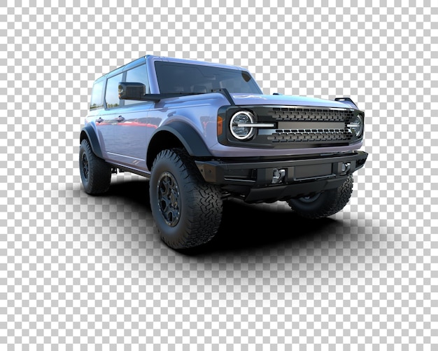 Realista SUV aislado en el fondo ilustración de renderización 3D