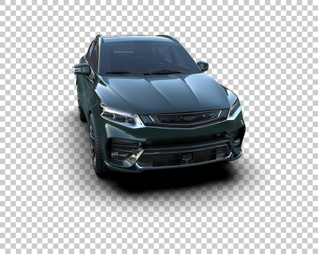 Realista SUV aislado en el fondo ilustración de renderización 3D