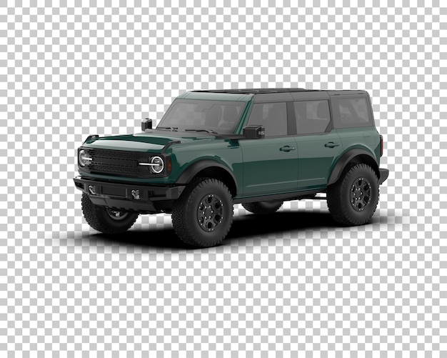 Realista SUV aislado en el fondo ilustración de renderización 3D