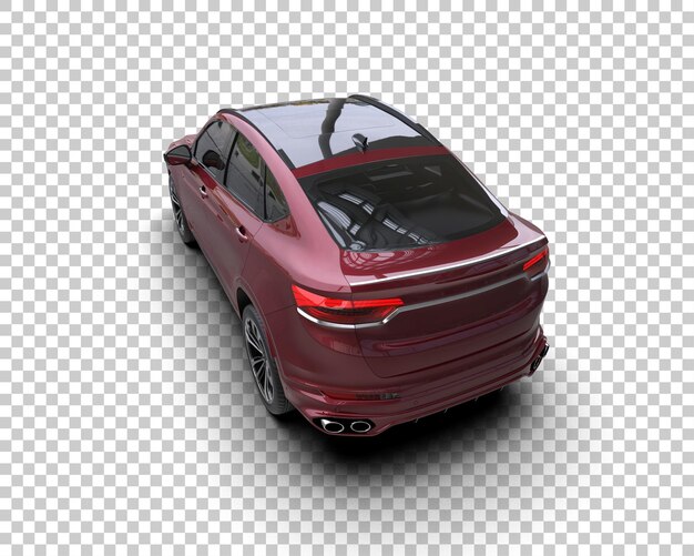 Realista SUV aislado en el fondo ilustración de renderización 3D
