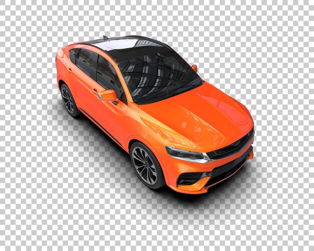 Realista SUV aislado en el fondo ilustración de renderización 3D