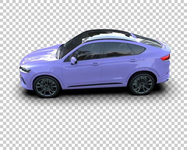 Realista SUV aislado en el fondo ilustración de renderización 3D