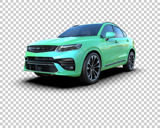Realista SUV aislado en el fondo ilustración de renderización 3D