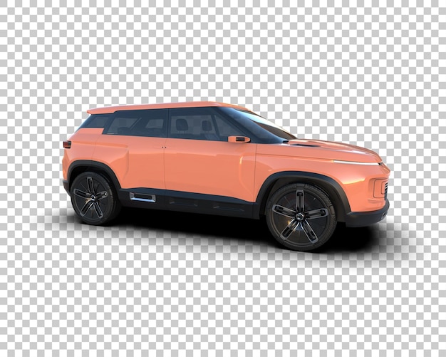 Realista SUV aislado en el fondo ilustración de renderización 3D