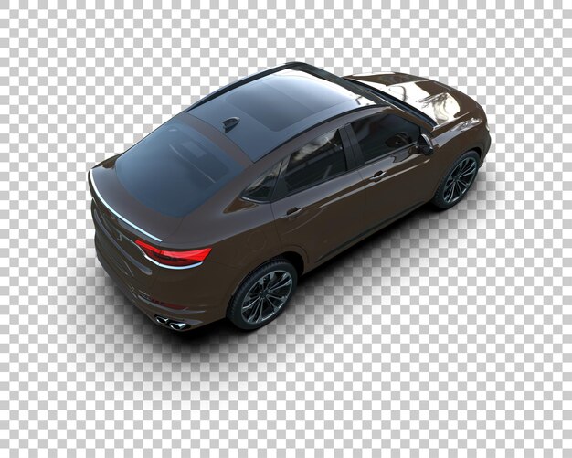 Realista SUV aislado en el fondo ilustración de renderización 3D